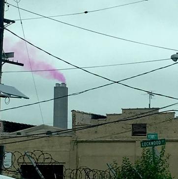 Smoke from factory